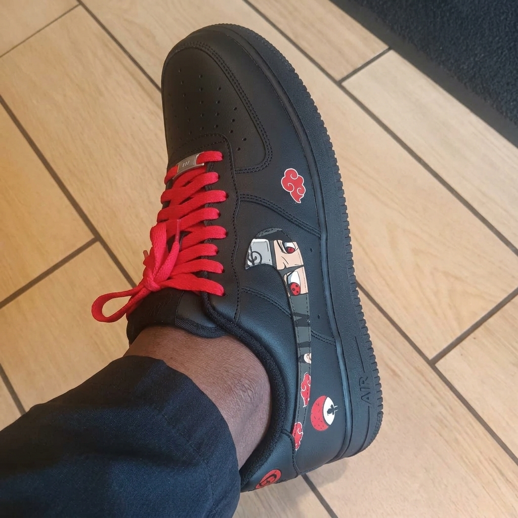 Akatsuki Itachi Uchiha V.3 Custom Court-Low Sneakers photo review