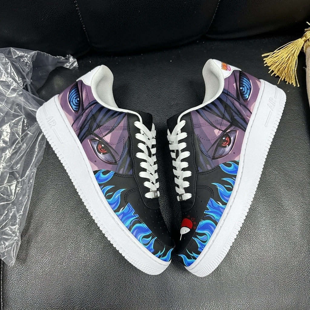 Akatsuki Itachi Uchiha V.3 Custom Court-Low Sneakers photo review