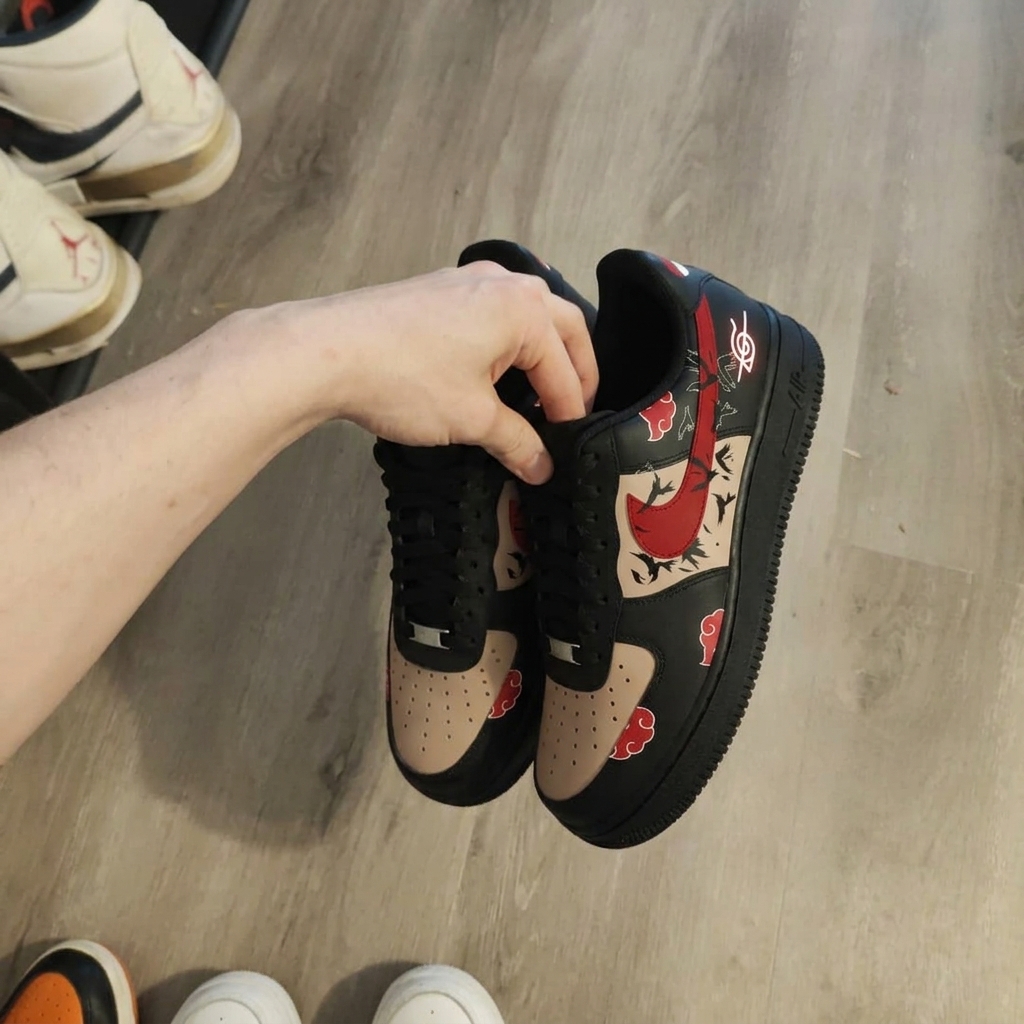 Akatsuki Itachi Uchiha V.3 Custom Court-Low Sneakers photo review