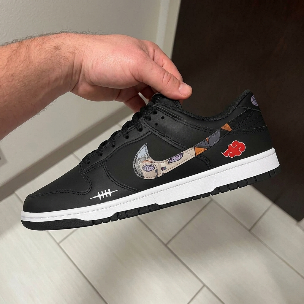 Akatsuki Itachi Uchiha V.3 Custom Court-Low Sneakers photo review