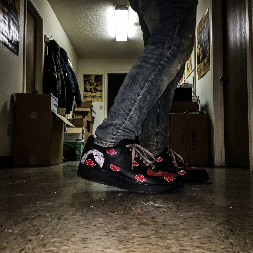 Akatsuki Itachi Uchiha V.3 Custom Court-Low Sneakers photo review