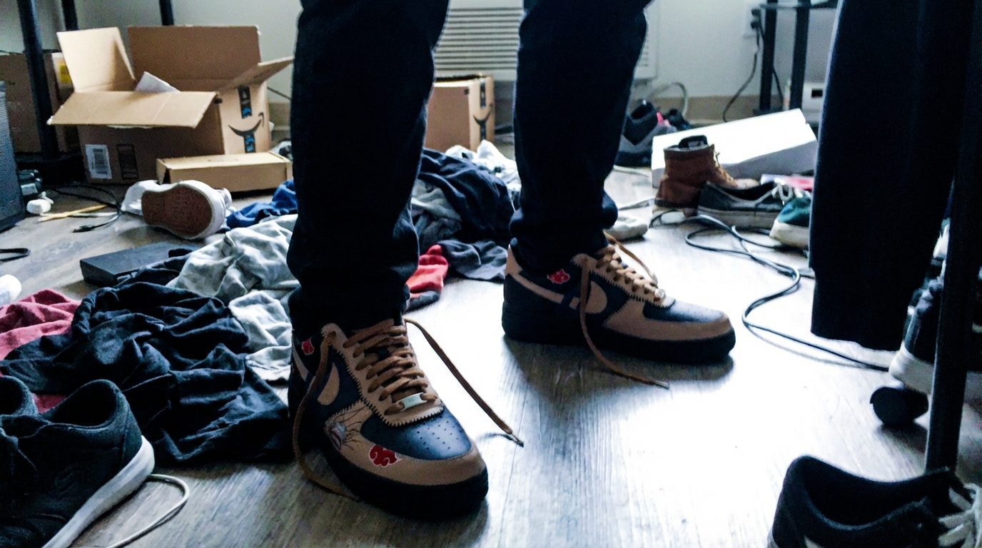 Akatsuki Itachi Uchiha V.3 Custom Court-Low Sneakers photo review