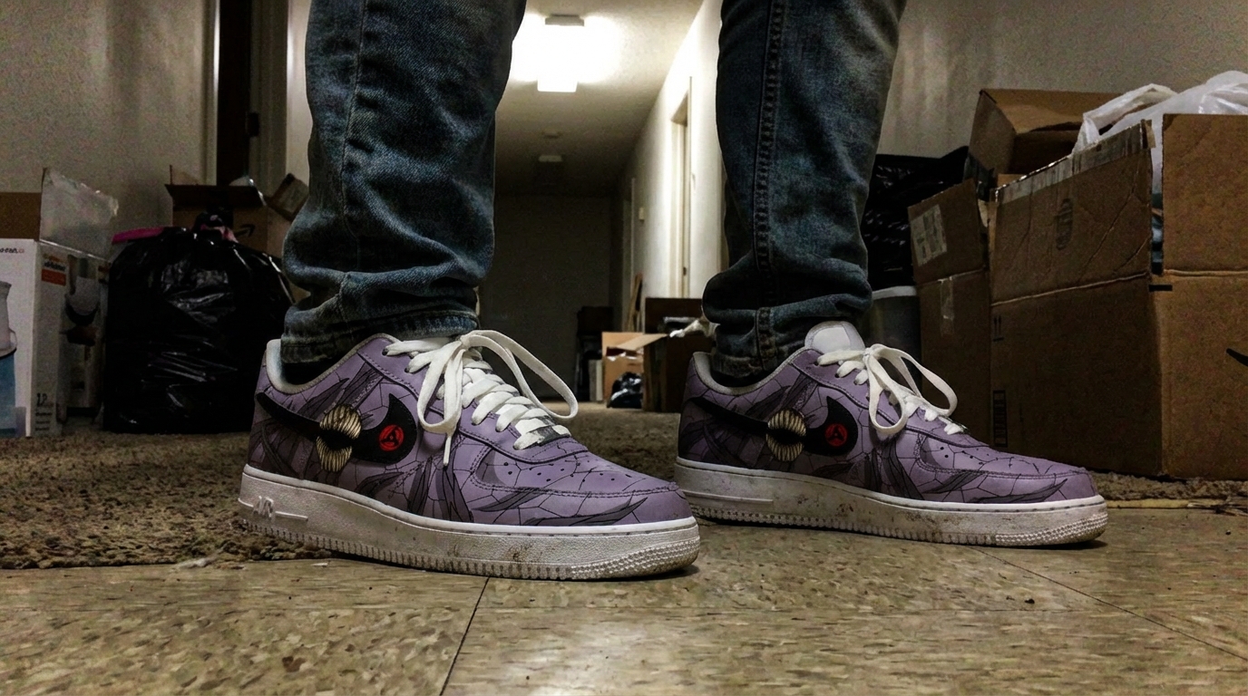Akatsuki Itachi Uchiha V.3 Custom Court-Low Sneakers photo review