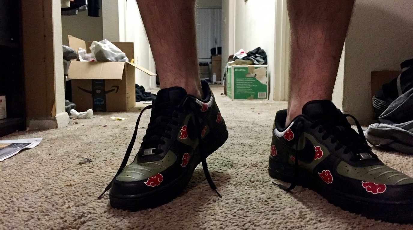 Akatsuki Itachi Uchiha V.3 Custom Court-Low Sneakers photo review