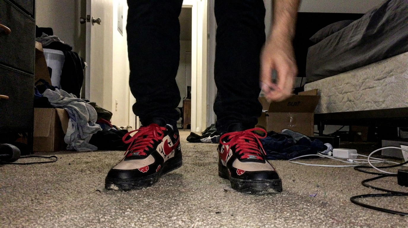 Akatsuki Itachi Uchiha V.3 Custom Court-Low Sneakers photo review