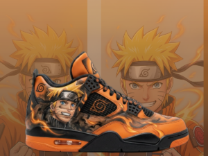 Naruto Custom Jordan 4 Sneakers