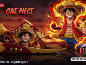 Luffy Custom Air Max 90 Sneakers