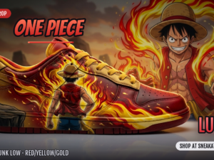 Luffy Custom Dunk Low Sneakers