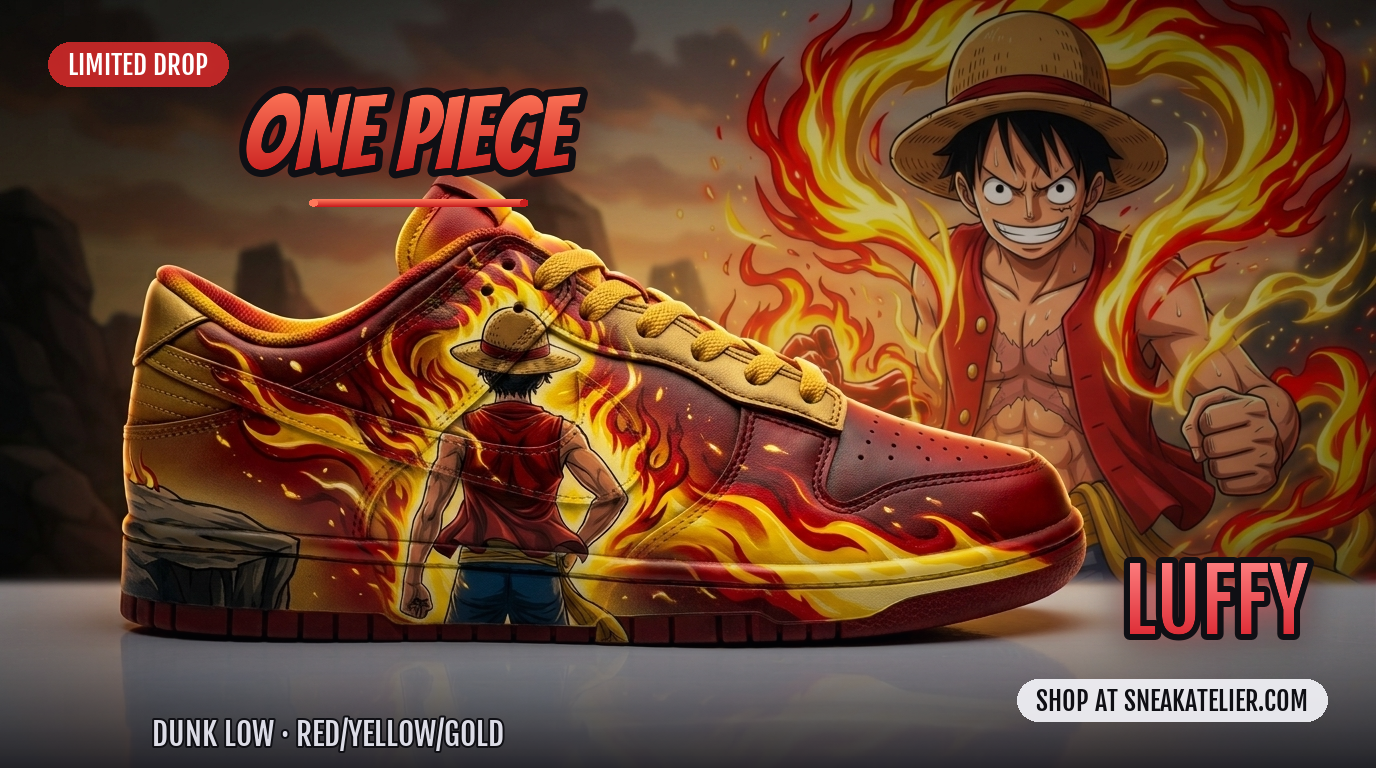 Luffy Custom Dunk Low Sneakers Luffy Custom Dunk Low Sneakers