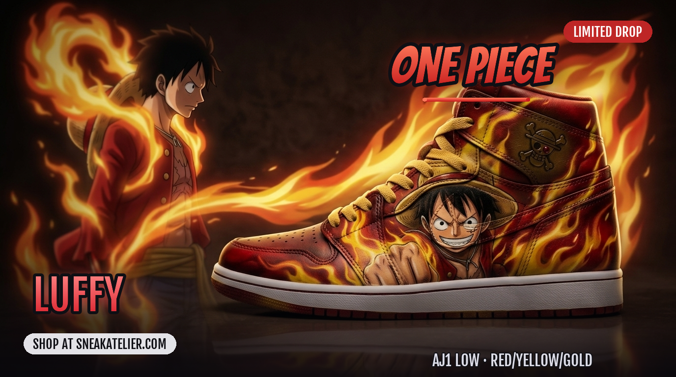 Luffy Custom AJ1 Low Sneakers Luffy Custom AJ1 Low Sneakers