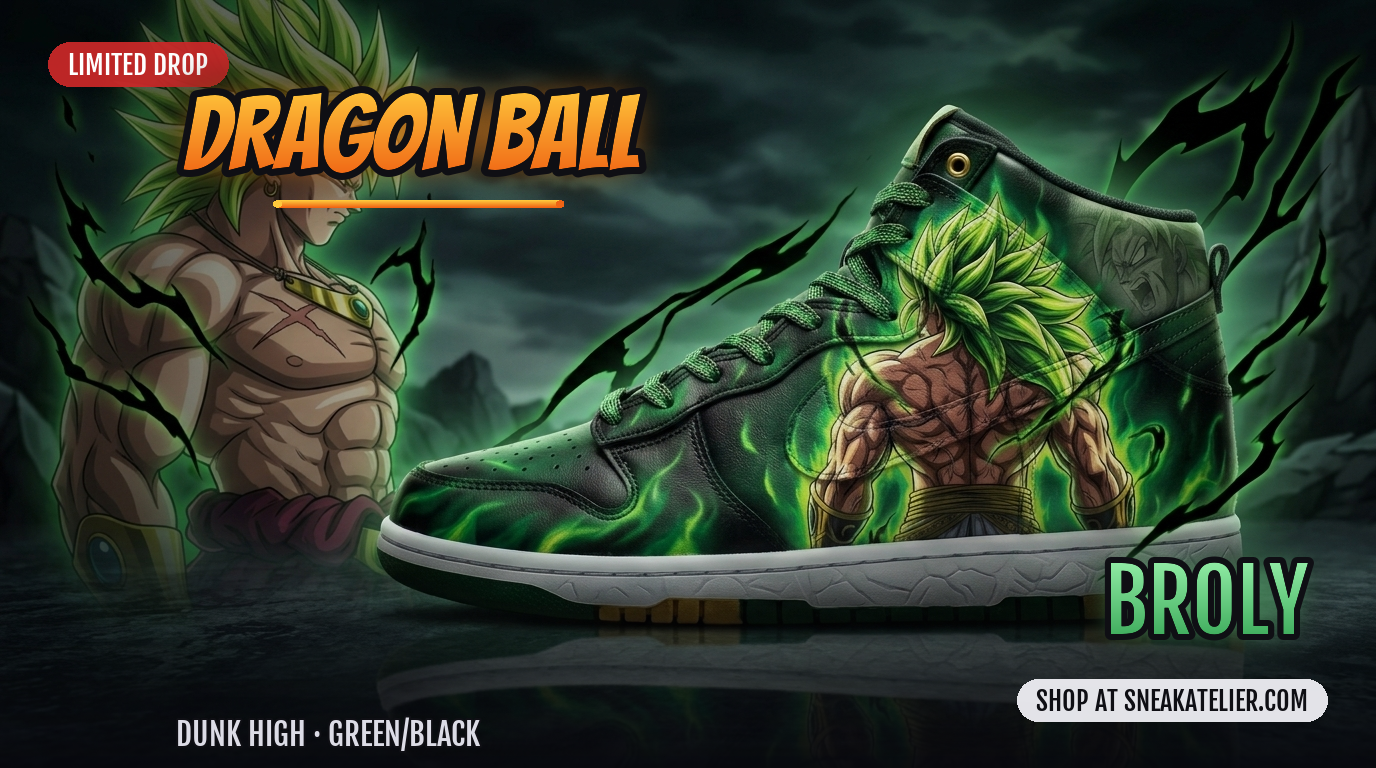 Broly Custom Dunk High Sneakers Broly Custom Dunk High Sneakers