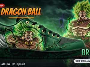 Broly Custom AJ1 Low Sneakers