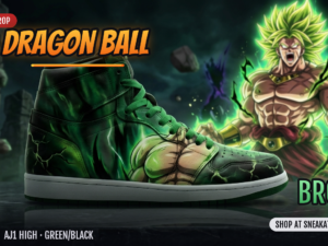 Broly Custom AJ1 High Sneakers