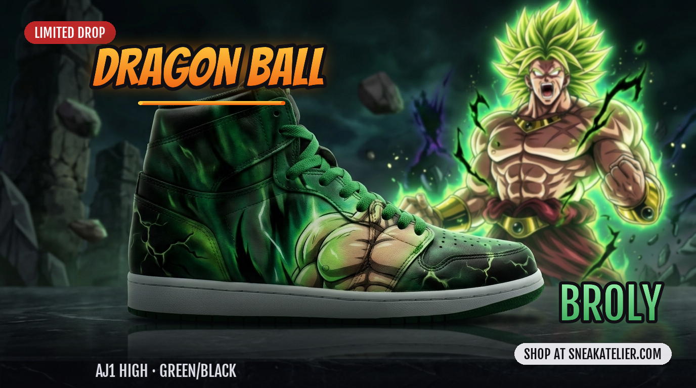 Broly Custom AJ1 High Sneakers Broly Custom AJ1 High Sneakers