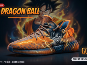 Goku Custom Yeezy 350 Sneakers