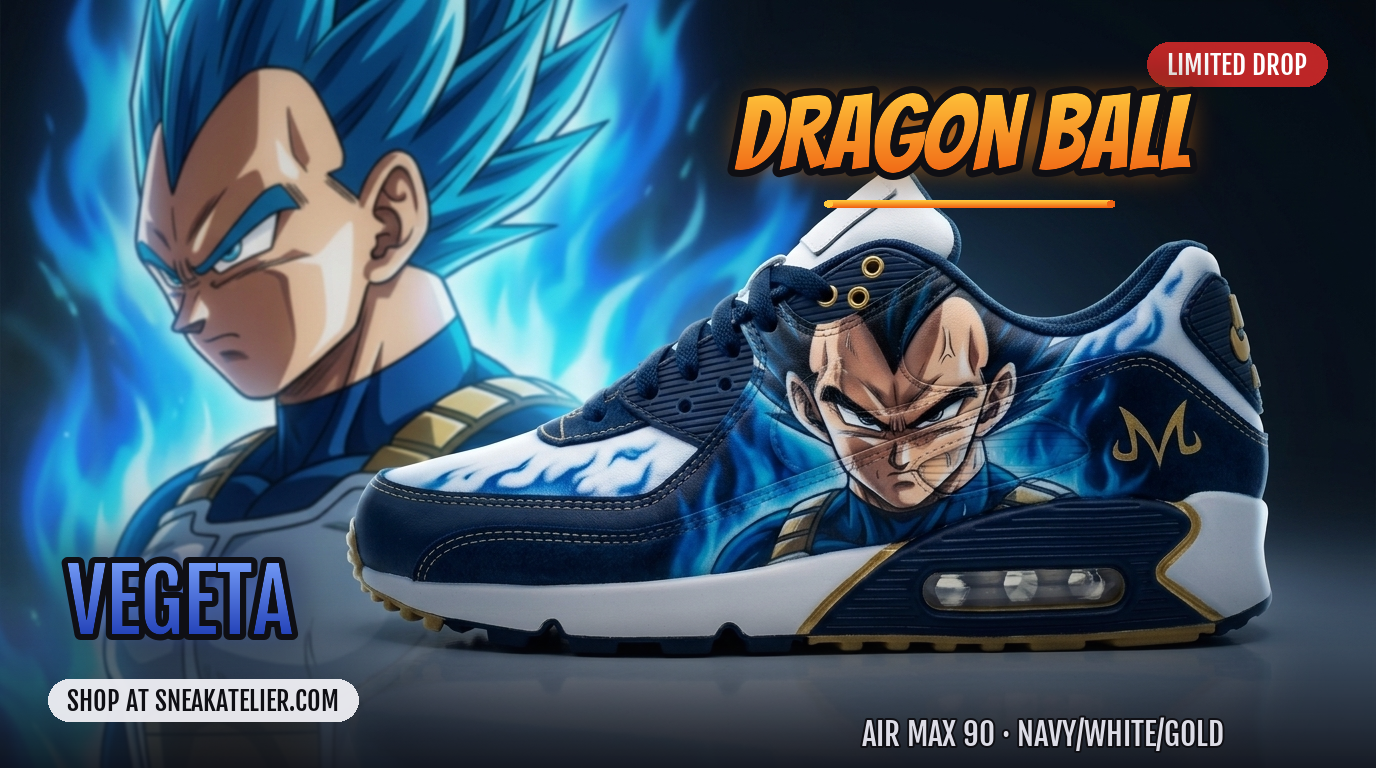 Vegeta Custom Air Max 90 Sneakers Vegeta Custom Air Max 90 Sneakers