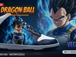 Vegeta Custom Dunk High Sneakers