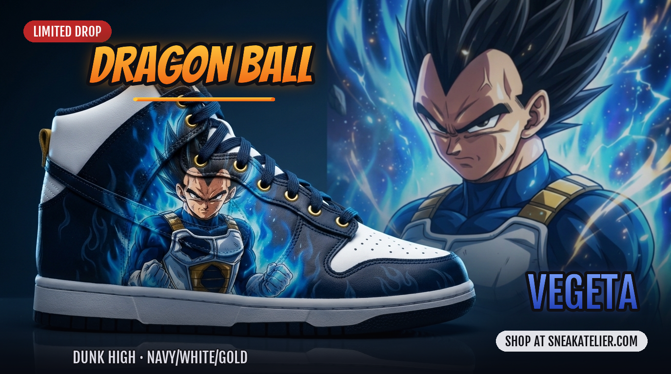 Vegeta Custom Dunk High Sneakers Vegeta Custom Dunk High Sneakers