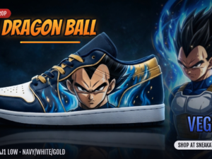 Vegeta Custom AJ1 Low Sneakers