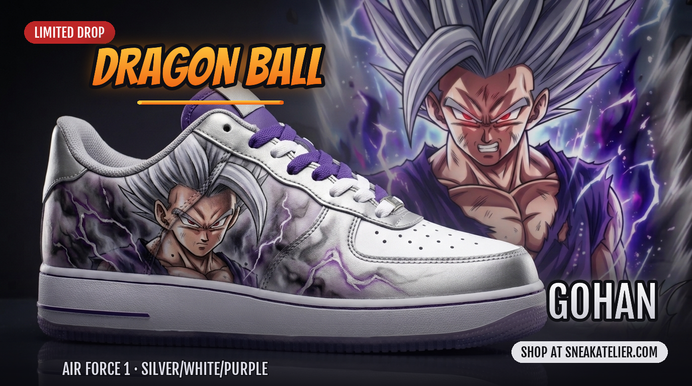 Gohan Custom Air Force 1 Sneakers Gohan Custom Air Force 1 Sneakers