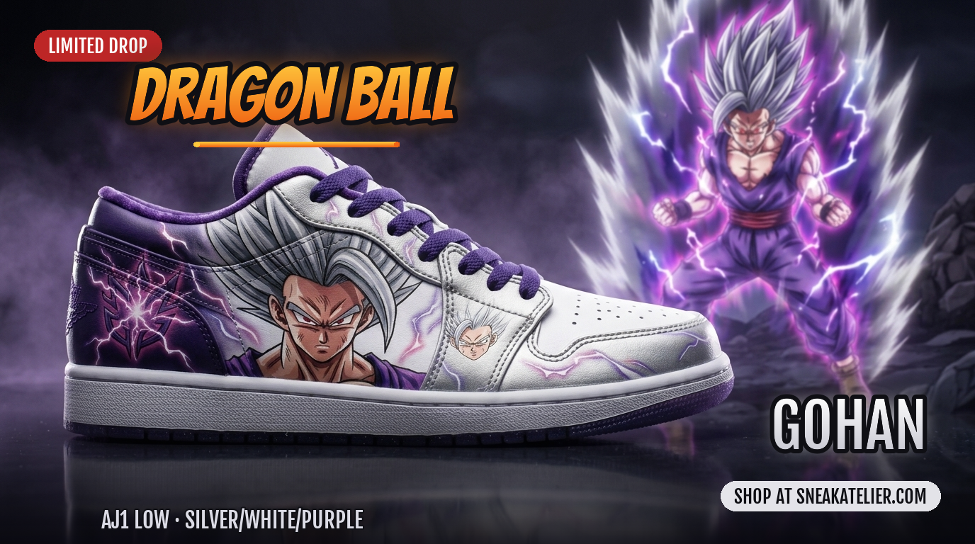 Gohan Custom AJ1 Low Sneakers Gohan Custom AJ1 Low Sneakers