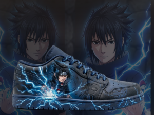 Sasuke Custom AJ1 Low Sneakers