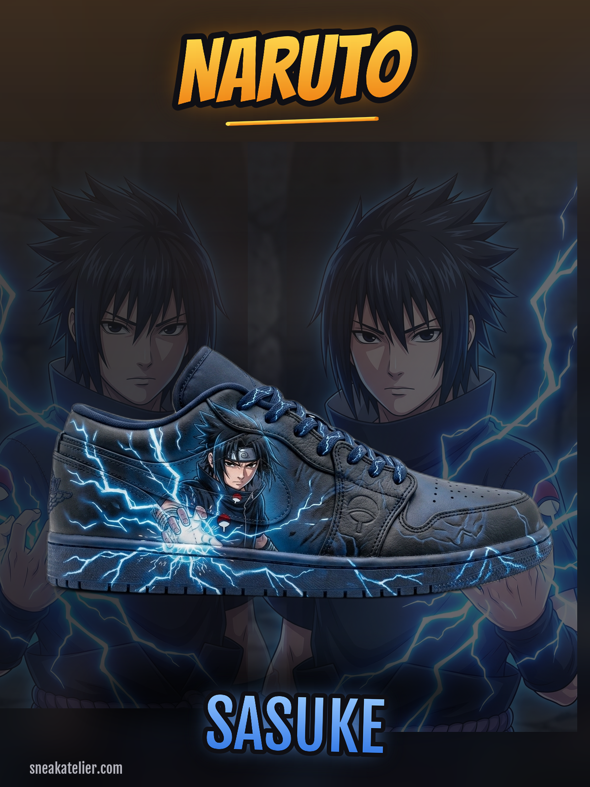 Sasuke Custom AJ1 Low Sneakers Sasuke Custom AJ1 Low Sneakers