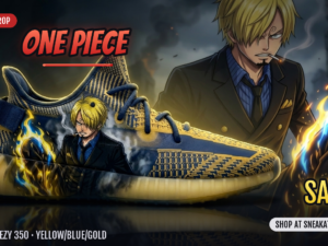 Sanji Custom Yeezy 350 Sneakers