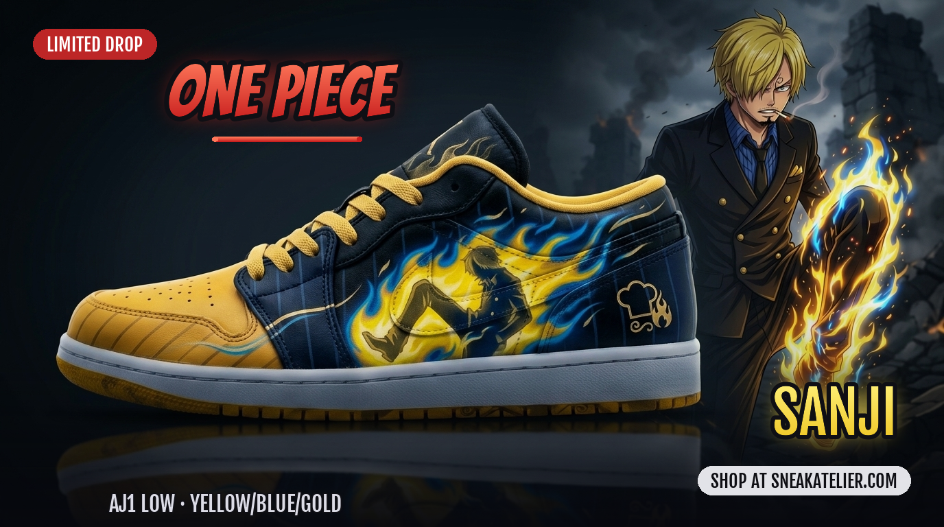 Sanji Custom AJ1 Low Sneakers Sanji Custom AJ1 Low Sneakers