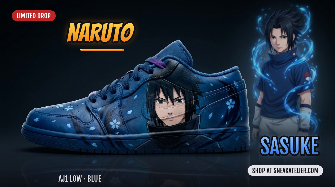 Sasuke Custom AJ1 Low Sneakers Sasuke Custom AJ1 Low Sneakers