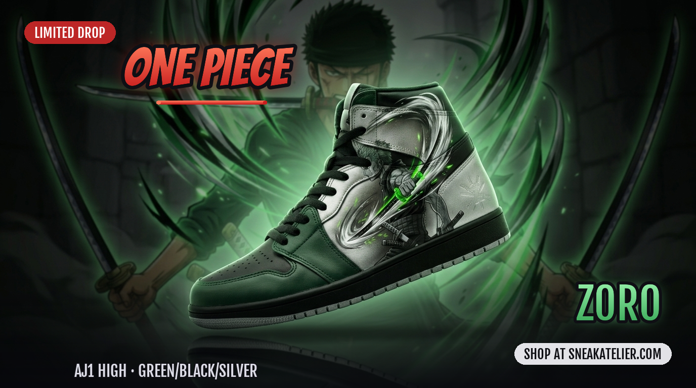 Zoro Custom AJ1 High Sneakers Zoro Custom AJ1 High Sneakers
